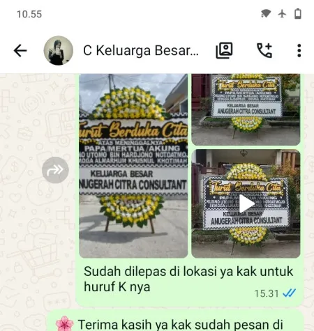 Pengiriman Papan Bunga Duka Banyubiru